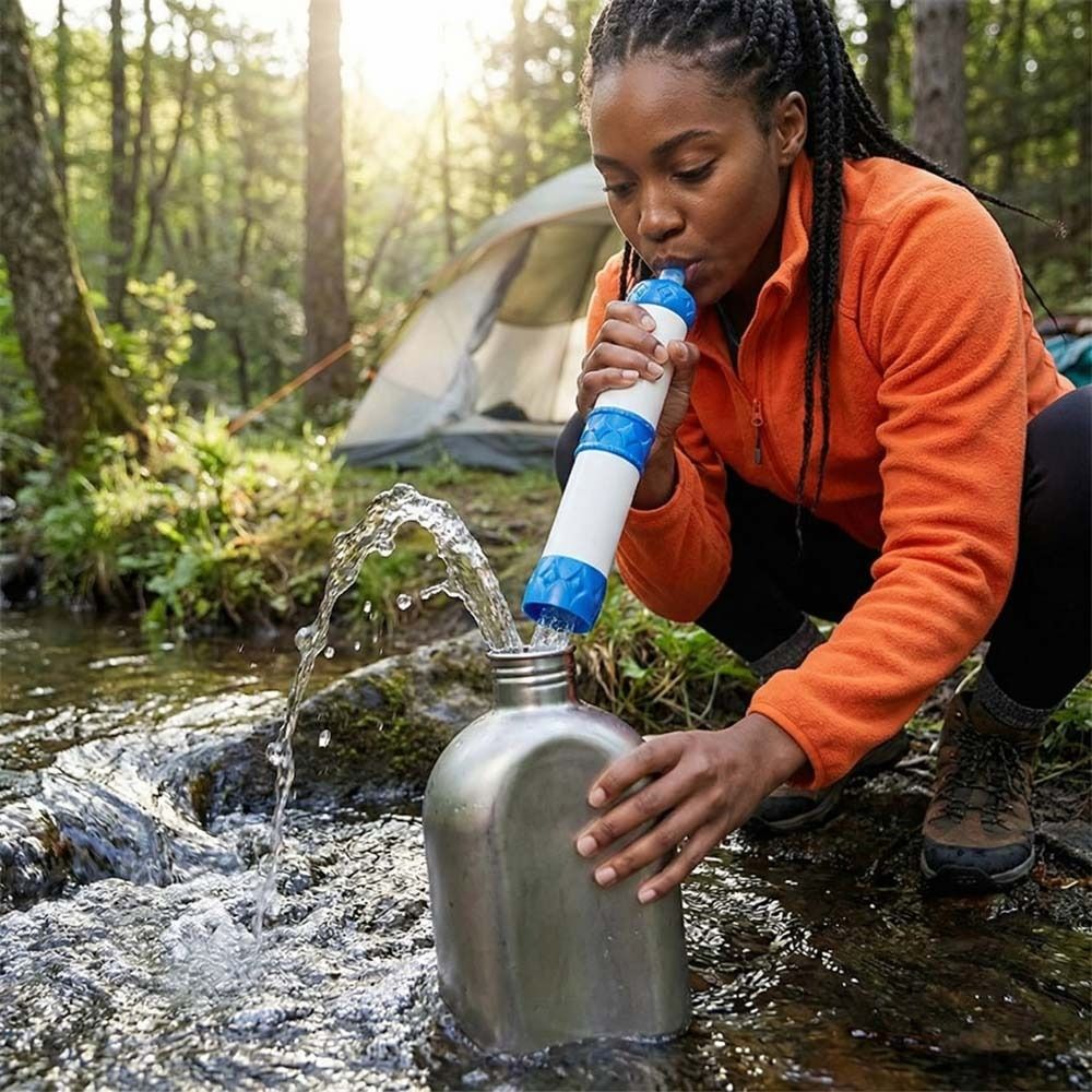 Water Purification Straw - قشة تنقية المياه المصغرة للشرب المباشر،