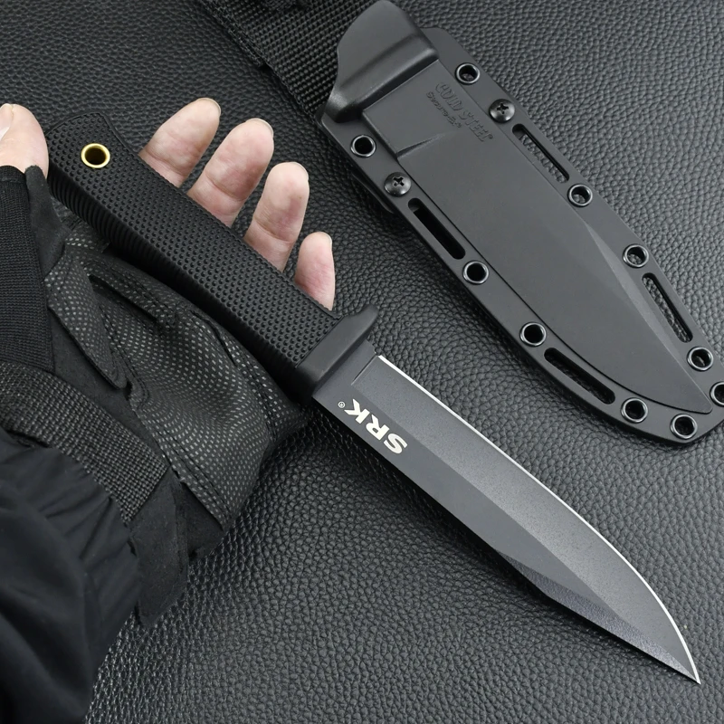 Bushcraft Knife Fixed - SKR مستقيم شفرة مثبتة RN الألياف