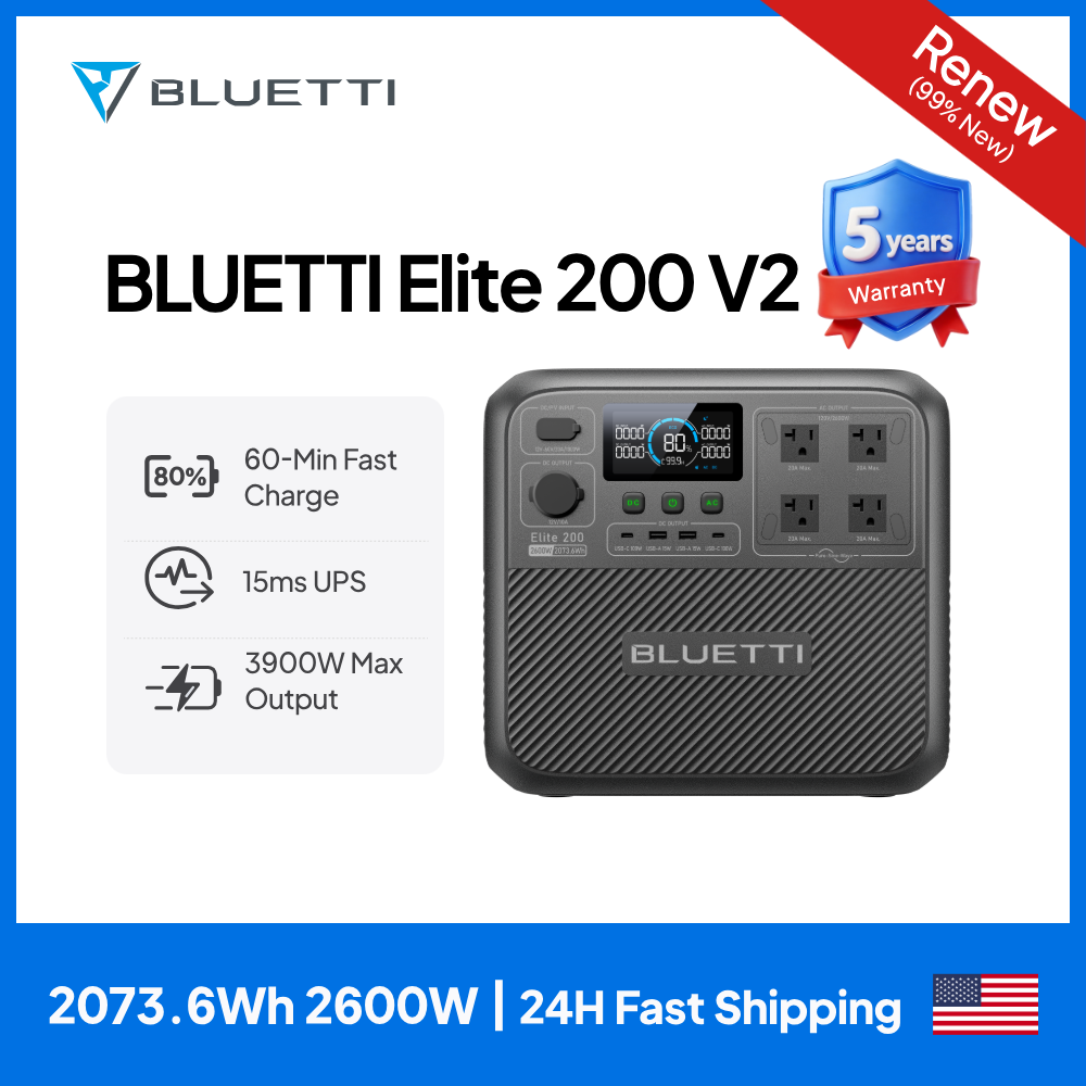Solar Emergency Charger - 【تجديد】محطة طاقة محمولة BLUETTI Elite 200
