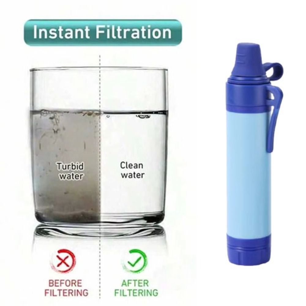 Water Purification Straw - قشة تنقية المياه المصغرة للشرب المباشر،