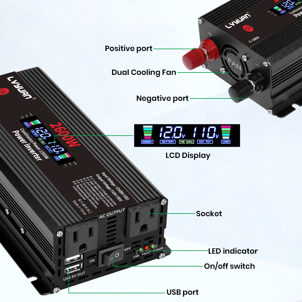 محول طاقة 1500 واط 2000 واط 26 - مراجعة Solar Emergency Charger وسعره