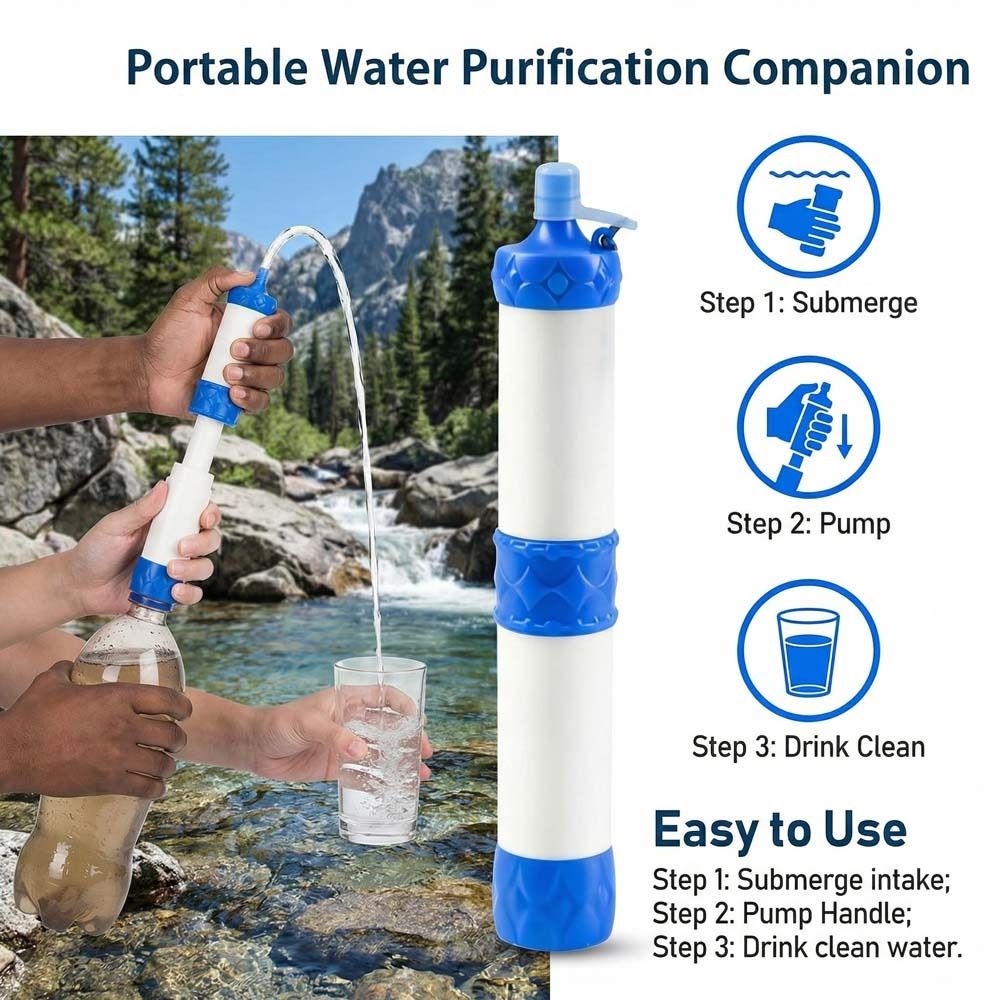 قشة تنقية المياه المصغرة للشرب - مراجعة Water Purification Straw وسعره