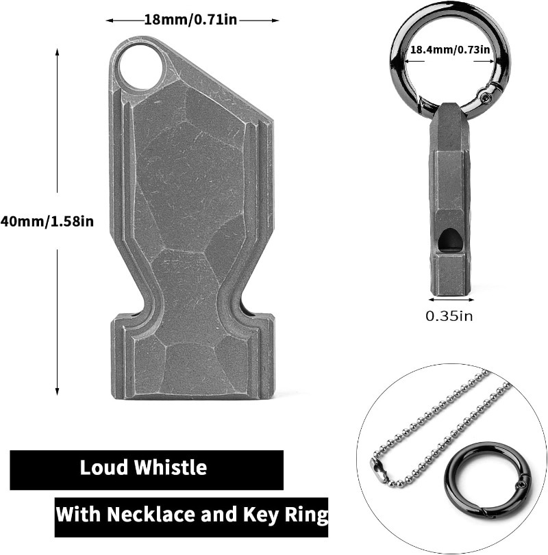صافرة طوارئ من التيتانيوم، صاف - مراجعة Emergency Whistle Loud وسعره