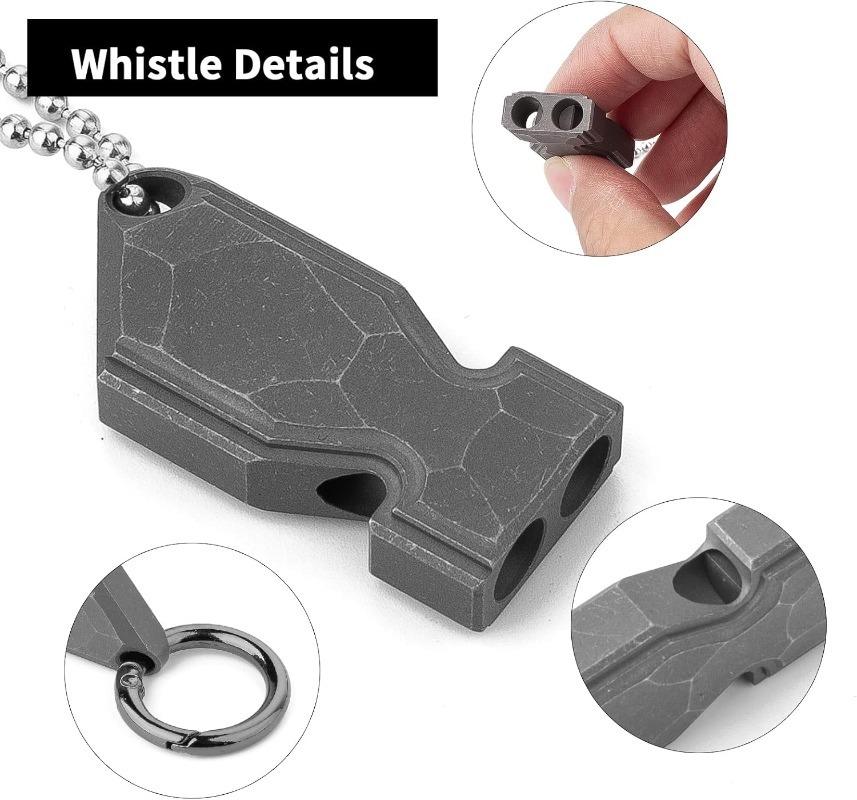 صافرة طوارئ من التيتانيوم، صاف - مراجعة Emergency Whistle Loud وسعره